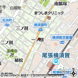 愛知県東海市横須賀町一ノ割12周辺の地図
