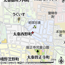 京都府京都市右京区太秦面影町周辺の地図