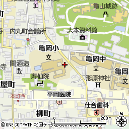 京都府亀岡市内丸町周辺の地図