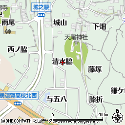 愛知県東海市大田町清水脇周辺の地図