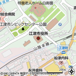 江津市役所　税務課収納係周辺の地図
