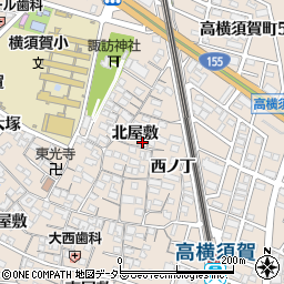 愛知県東海市高横須賀町北屋敷50周辺の地図