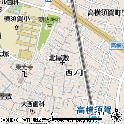 愛知県東海市高横須賀町北屋敷50周辺の地図