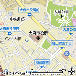 三菱ＵＦＪ銀行大府市役所 ＡＴＭ周辺の地図