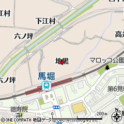 京都府亀岡市篠町山本地黒周辺の地図