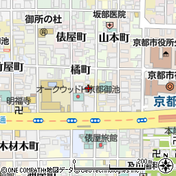 京都府京都市中京区上白山町周辺の地図