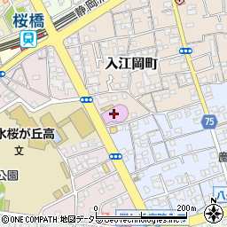 静岡市立清水中央図書館周辺の地図