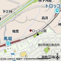 京都府亀岡市篠町山本沓部周辺の地図