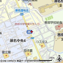 ローソン静岡東瀬名町店周辺の地図
