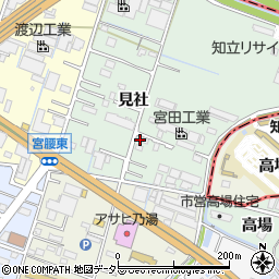 愛知県知立市山屋敷町見社周辺の地図