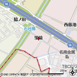 愛知県豊田市吉原町里境周辺の地図