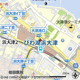 滋賀県大津市浜大津周辺の地図