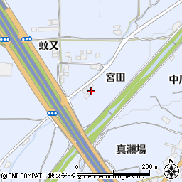京都府亀岡市余部町宮田周辺の地図