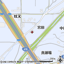 京都府亀岡市余部町（宮田）周辺の地図