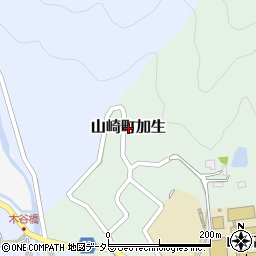 兵庫県宍粟市山崎町加生周辺の地図
