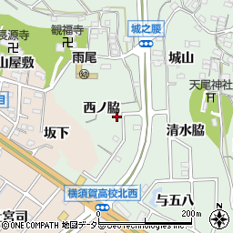 愛知県東海市大田町西ノ脇周辺の地図