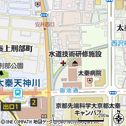 京都府京都市右京区太秦安井松本町8周辺の地図