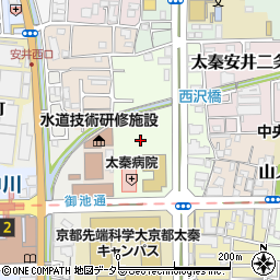 京都府京都市右京区太秦安井西沢町周辺の地図