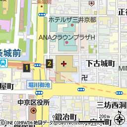 京都市立京都堀川音楽高等学校　音楽ホール周辺の地図
