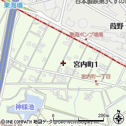 〒474-0047 愛知県大府市宮内町の地図
