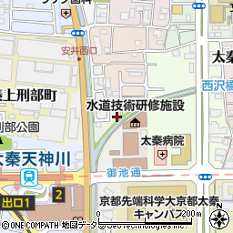 京都府京都市右京区太秦安井松本町8-7周辺の地図