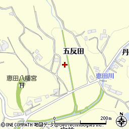 愛知県岡崎市恵田町五反田周辺の地図