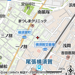愛知県東海市横須賀町狐塚周辺の地図