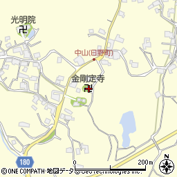 金剛定寺周辺の地図