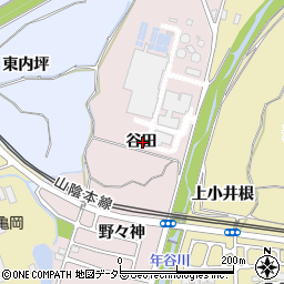 京都府亀岡市三宅町谷田周辺の地図