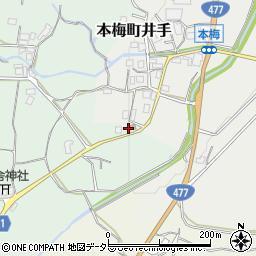 京都府亀岡市本梅町西加舎大下周辺の地図