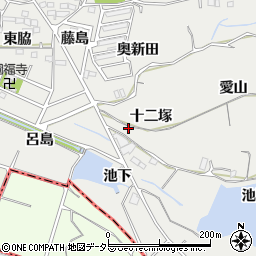 愛知県東海市富木島町十二塚周辺の地図