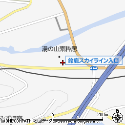 うなぎ四代目菊川 湯の山素粋居店周辺の地図