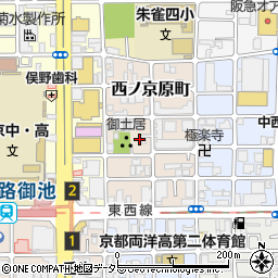 京都府京都市中京区西ノ京原町42周辺の地図
