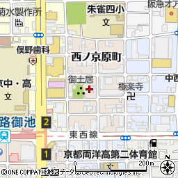 京都府京都市中京区西ノ京原町42周辺の地図