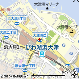 大津港口周辺の地図