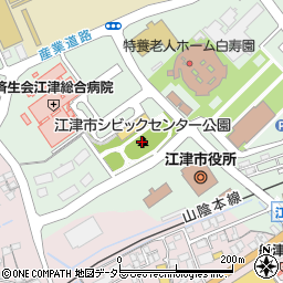 江津市シビックセンター公園周辺の地図