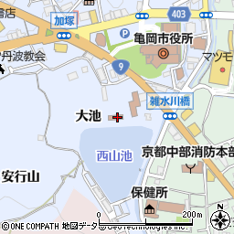 京都府亀岡市安町大池周辺の地図