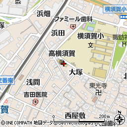 愛知県東海市高横須賀町塩田周辺の地図