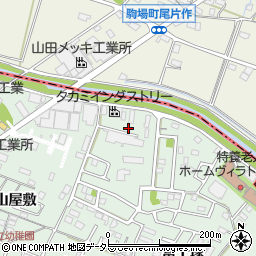 愛知県知立市山屋敷町（向田）周辺の地図