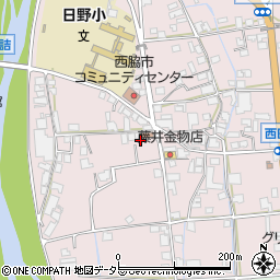 兵庫県西脇市西田町周辺の地図