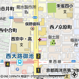 タイムズコナミスポーツクラブ西大路御池駐車場周辺の地図