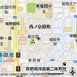 西ノ京原町３６－８テナント周辺の地図