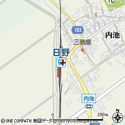 日野駅前観光案内所周辺の地図
