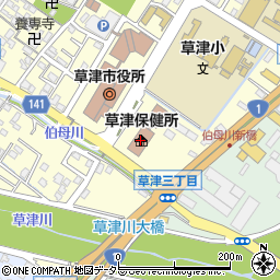 滋賀県南部県税事務所　課税課周辺の地図