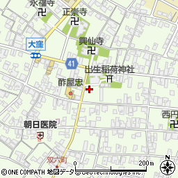 滋賀県蒲生郡日野町大窪721周辺の地図