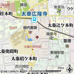 京都府京都市右京区太秦組石町周辺の地図