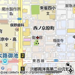 京都府京都市中京区西ノ京原町34周辺の地図