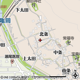 京都府亀岡市篠町山本周辺の地図