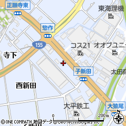 愛知県大府市横根町酉新田周辺の地図