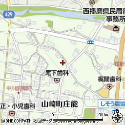 兵庫県宍粟市山崎町庄能周辺の地図